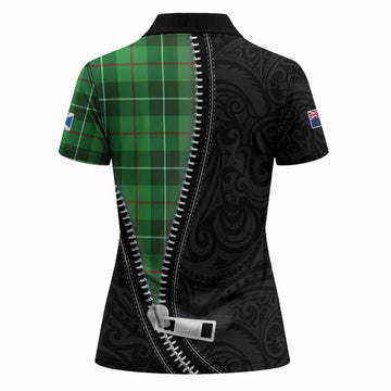 Clephane (Clephan) Tartan Women Polo Shirt New Zealand Pattern Unique Zipper Stylized