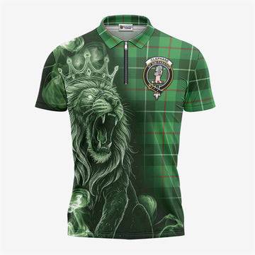 Clephane (Clephan) Tartan Zipper Polo Shirt Roaring Lion Heritage