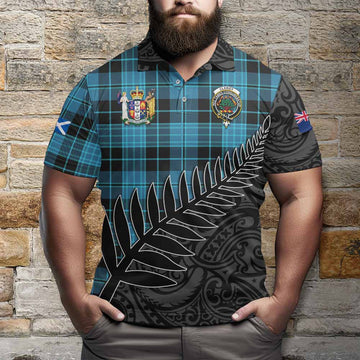 Clergy Crest Tartan Polo Shirt with New Zealand Silver Fern Half Style Kid - Tartan Vibes Clothing