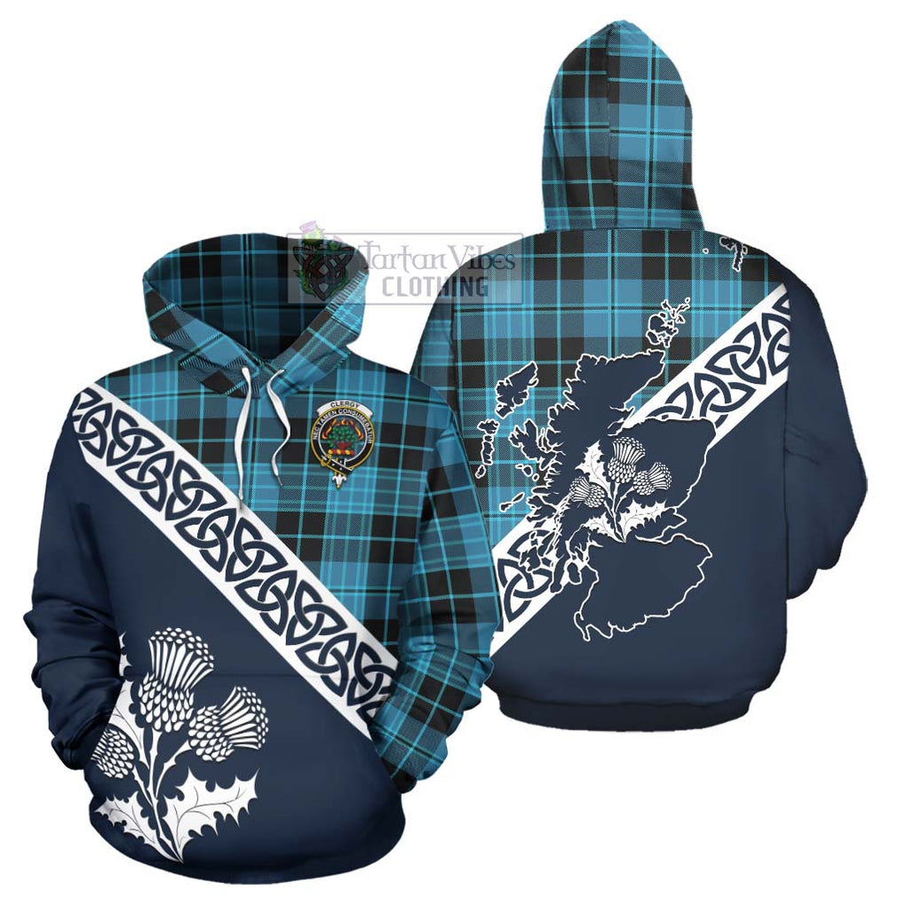 Clergy Tartan Hoodie Featuring Thistle and Scotland Map Zip Hoodie - Tartan Vibes Clothing