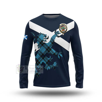 Clergy Tartan Lion Rampant Long Sleeve T-Shirt Proudly Display Your Heritage with Alba Gu Brath and Clan Name Unisex - Tartan Vibes Clothing