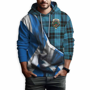 Clergy Tartan Hoodie with Family Crest Scotland Patriotic Style Pullover Hoodie - Tartan Vibes Clothing