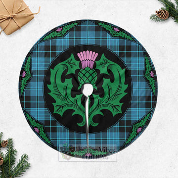 Clergy Tartan Christmas Tree Skirt Scottish Thistle Style Casual Tree Skirts - Tartan Vibes Clothing