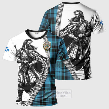 Clergy Tartan Clan Crest T-Shirt with Highlander Warrior Celtic Style Kid's Shirt - Tartan Vibes Clothing
