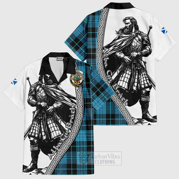 Clergy Tartan Clan Crest Hawaiian Shirt with Highlander Warrior Celtic Style Kid - Tartan Vibes Clothing