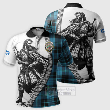 Clergy Tartan Clan Crest Polo Shirt with Highlander Warrior Celtic Style Kid - Tartan Vibes Clothing
