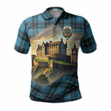 Tartan Vibes Clothing Clergy Tartan Family Crest Polo Shirt with Scottish Ancient Castle Stype