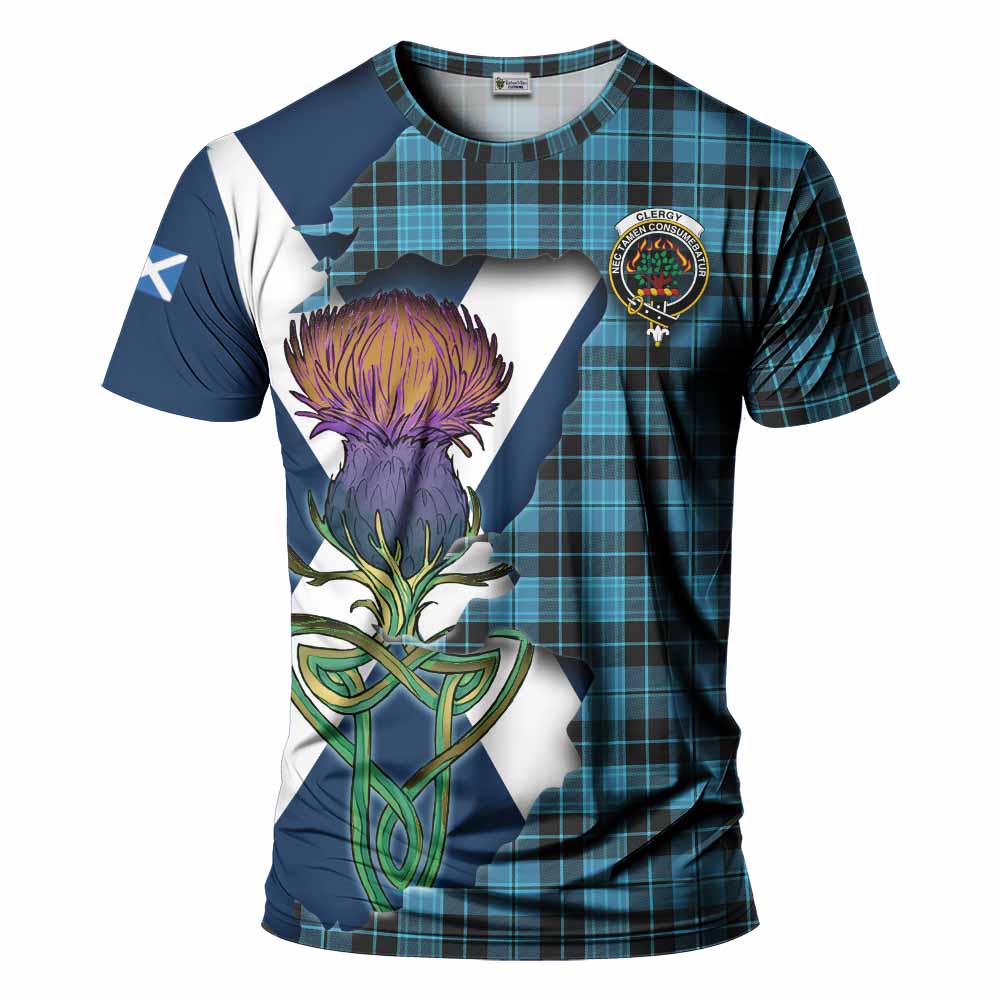 Clergy Tartan Family Crest T-Shirt Scottish Thistle Celtic Inspired Kid's Shirt - Tartan Vibes Clothing