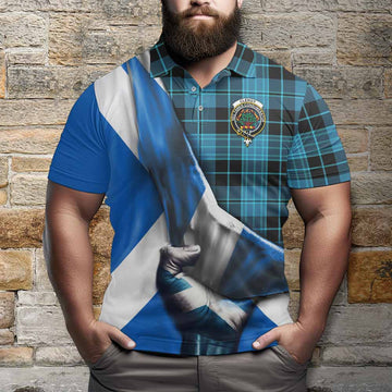 Clergy Tartan Polo Shirt with Family Crest Scotland Patriotic Style Kid - Tartan Vibes Clothing