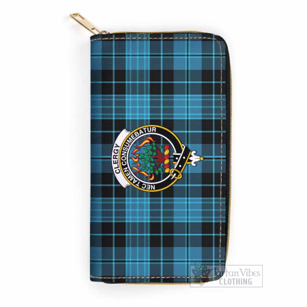 Clergy Tartan Women's Leather Wallet with Family Crest One Size 19.7*10.5*3.5 cm - Tartan Vibes Clothing