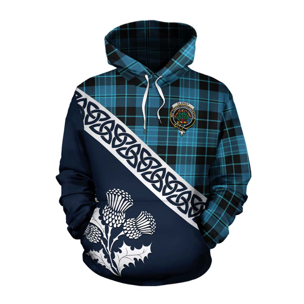 Clergy Tartan Cotton Hoodie Featuring Thistle and Scotland Map Pullover Hoodie XS - Tartan Vibes Clothing