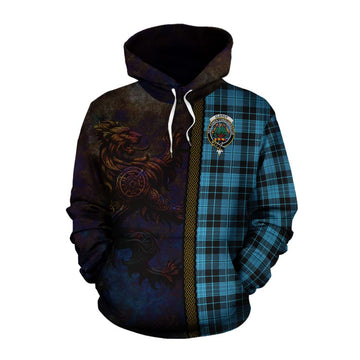 Clergy Tartan Family Crest Cotton Hoodie Alba Gu Brath Be Brave Lion Ancient Style Pullover Hoodie XS - Tartan Vibes Clothing