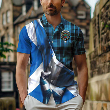 Clergy Tartan Hawaiian Shirt with Family Crest Scotland Patriotic Style Kid - Tartan Vibes Clothing