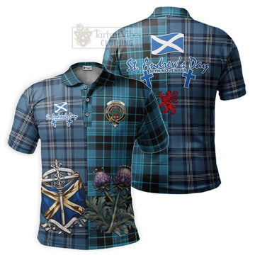 Clergy Tartan Polo Shirt Happy St. Andrew's Day Half Tartan Style Kid - Tartan Vibes Clothing