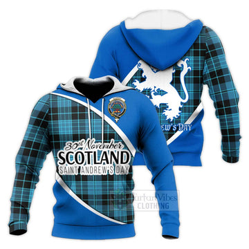 Clergy Family Crest Tartan Knitted Hoodie Celebrate Saint Andrew's Day in Style Unisex Knitted Pullover Hoodie - Tartan Vibes Clothing