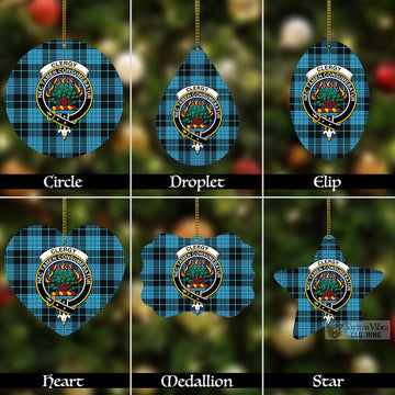 Clergy Tartan Christmas Aluminium Ornament with Family Crest Aluminium - Tartan Vibes Clothing