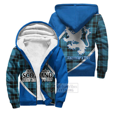 Clergy Family Crest Tartan Sherpa Hoodie Celebrate Saint Andrew's Day in Style Unisex S - Tartan Vibes Clothing