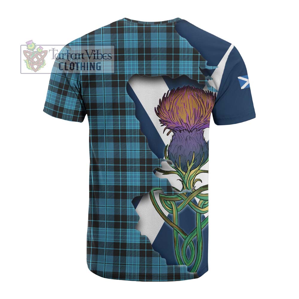 Tartan Vibes Clothing Clergy Tartan Family Crest Cotton T-shirt Scottish Thistle Celtic Inspired