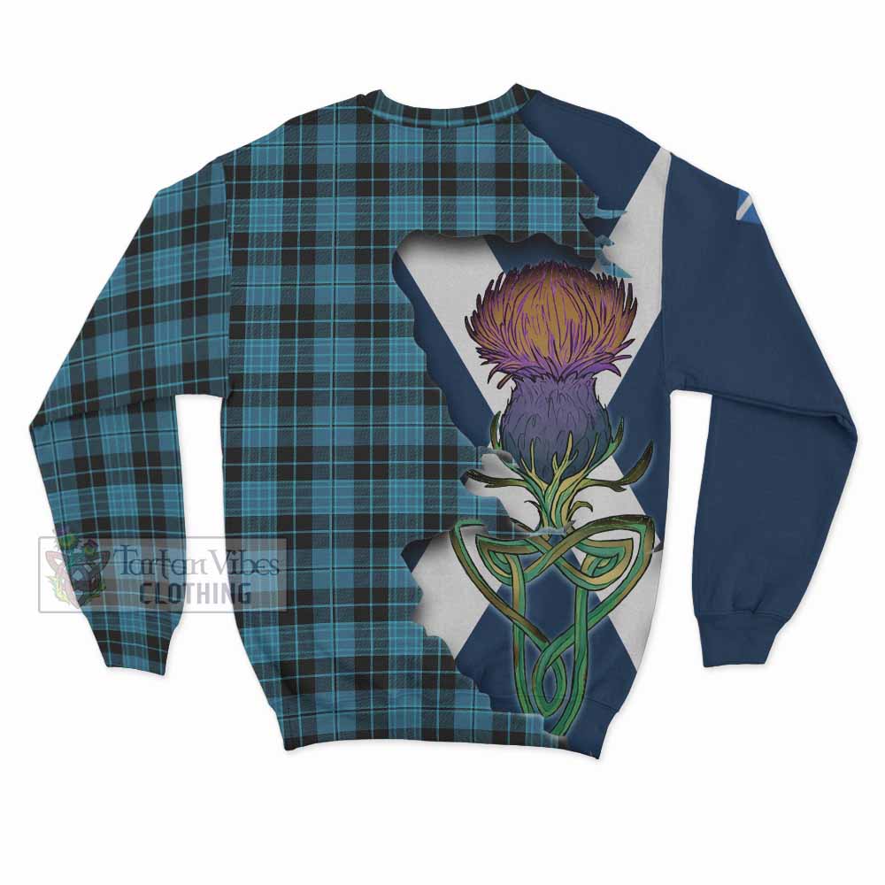 Clergy Tartan Family Crest Sweatshirt Scottish Thistle Celtic Inspired - Tartan Vibes Clothing
