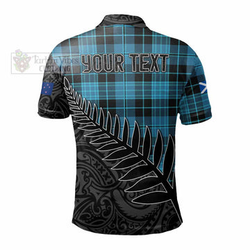 Clergy Crest Tartan Polo Shirt with New Zealand Silver Fern Half Style - Tartan Vibes Clothing