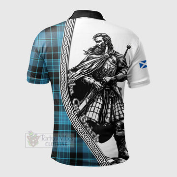 Clergy Tartan Clan Crest Polo Shirt with Highlander Warrior Celtic Style - Tartan Vibes Clothing