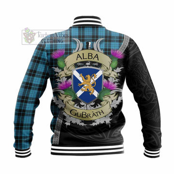 Clergy Tartan Family Crest Baseball Jacket Lion Rampant Royal Thistle Shield Celtic Inspired - Tartan Vibes Clothing