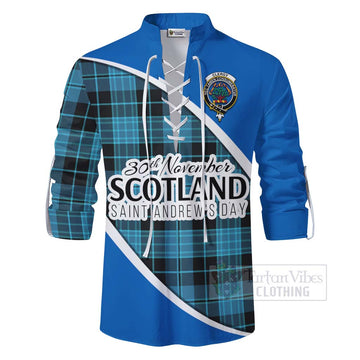 Clergy Family Crest Tartan Ghillie Kilt Shirt Celebrate Saint Andrew's Day in Style - Tartan Vibes Clothing