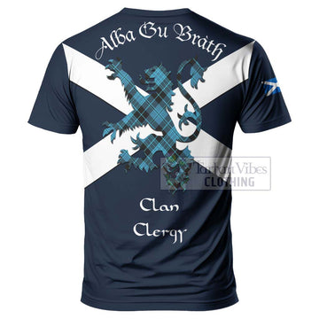Clergy Tartan Lion Rampant T-Shirt Proudly Display Your Heritage with Alba Gu Brath and Clan Name - Tartan Vibes Clothing
