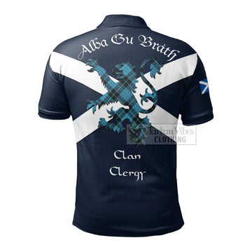 Clergy Tartan Lion Rampant Polo Shirt Proudly Display Your Heritage with Alba Gu Brath and Clan Name - Tartan Vibes Clothing