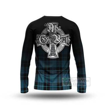 Clergy Tartan Long Sleeve T-Shirt Featuring Alba Gu Brath Family Crest Celtic Inspired - Tartan Vibes Clothing