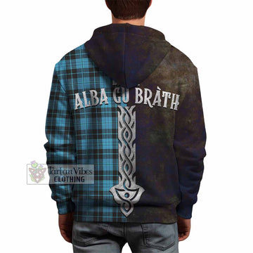 Clergy Tartan Family Crest Hoodie Alba Gu Brath Be Brave Lion Ancient Style - Tartan Vibes Clothing