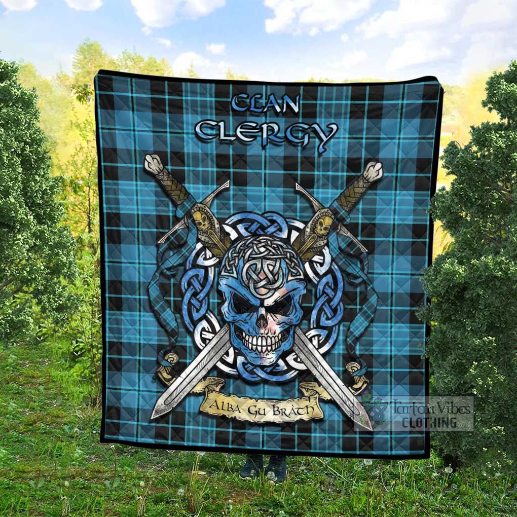 Clergy Tartan Quilt with Celtic Skull Alba Gu Brath Style - Tartan Vibes Clothing