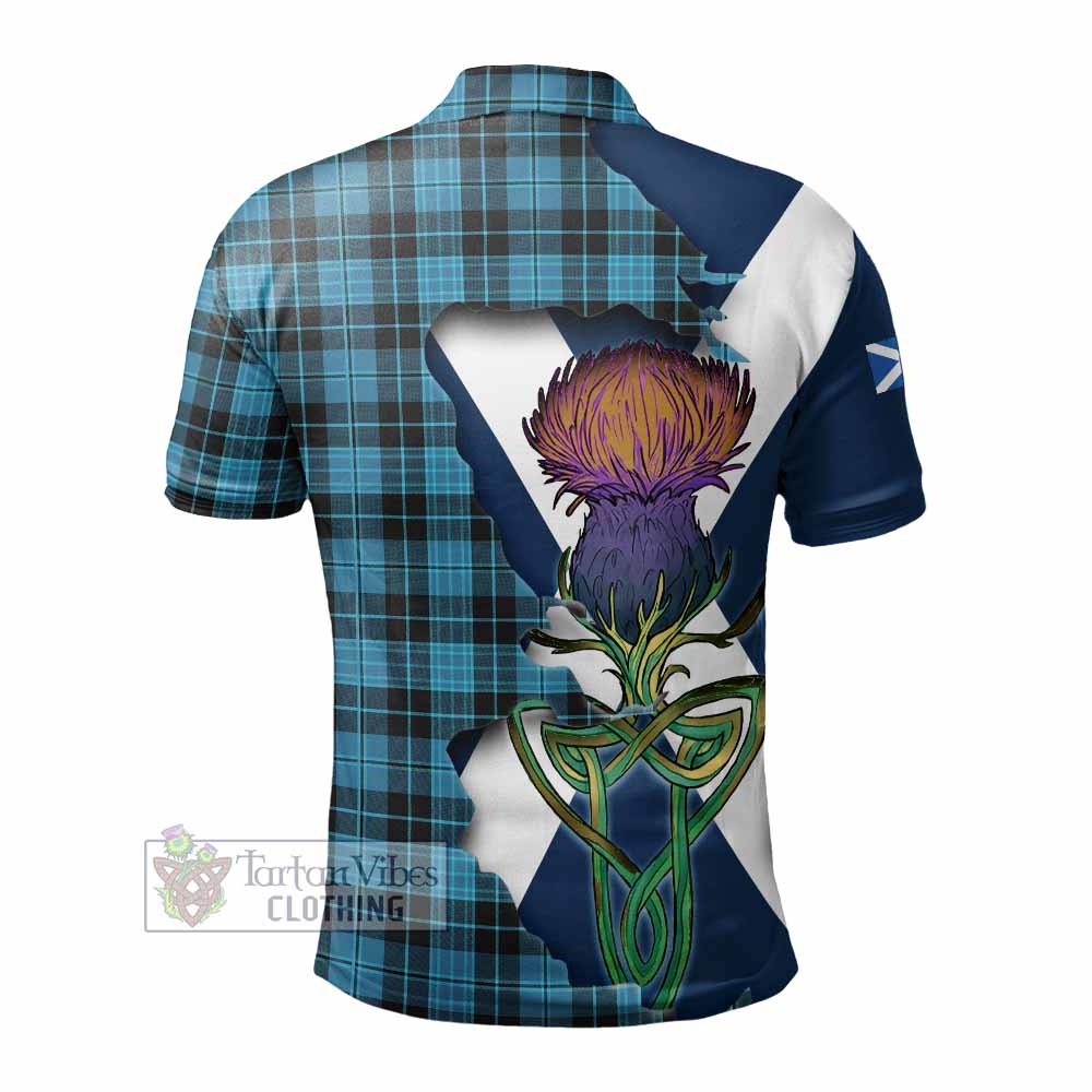 Clergy Tartan Family Crest Polo Shirt Scottish Thistle Celtic Inspired - Tartan Vibes Clothing