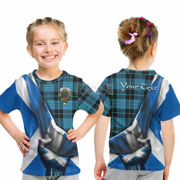 Clergy Tartan Kid T-Shirt with Family Crest Scotland Patriotic Style - Tartan Vibes Clothing