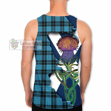 Clergy Tartan Family Crest Men's Tank Top Scottish Thistle Celtic Inspired - Tartan Vibes Clothing