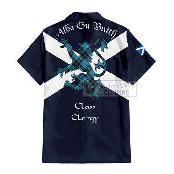Clergy Tartan Lion Rampant Hawaiian Shirt Proudly Display Your Heritage with Alba Gu Brath and Clan Name - Tartan Vibes Clothing