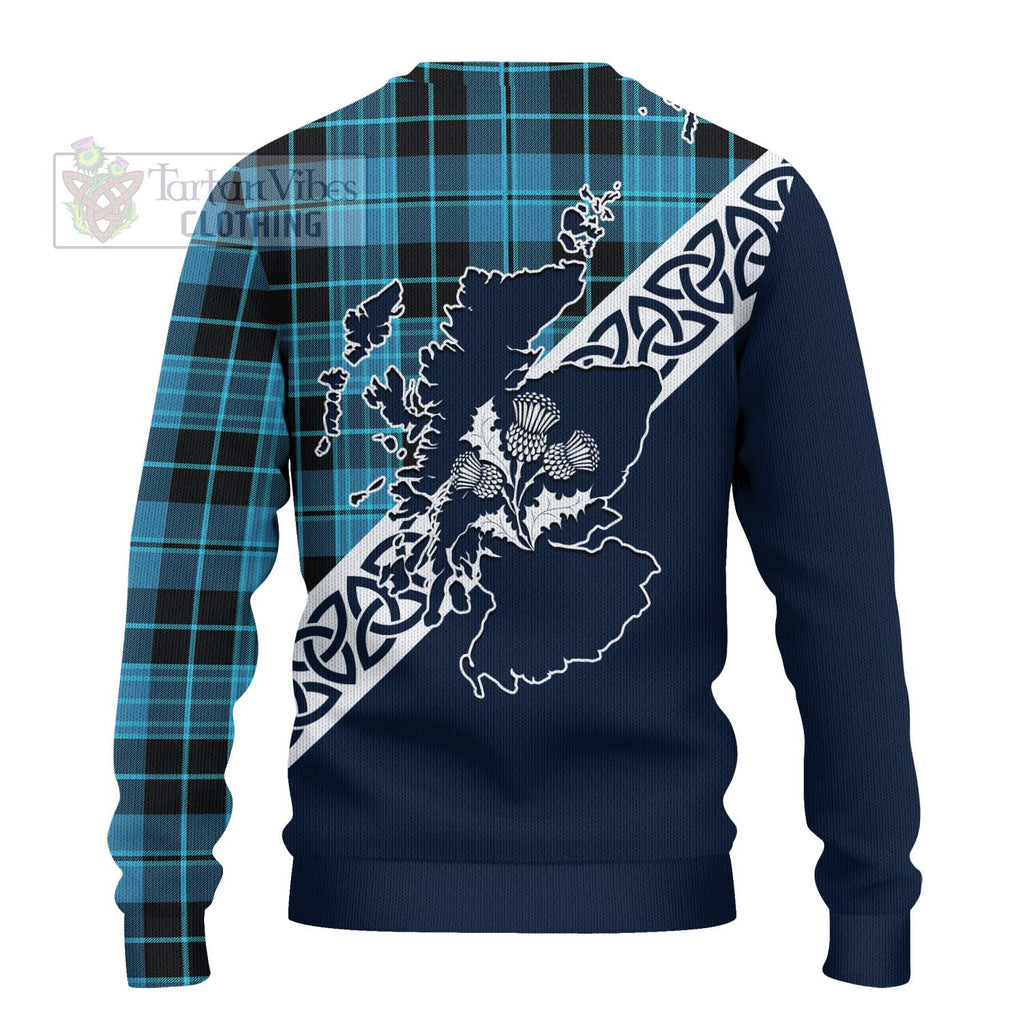 Clergy Tartan Ugly Sweater Featuring Thistle and Scotland Map - Tartan Vibes Clothing