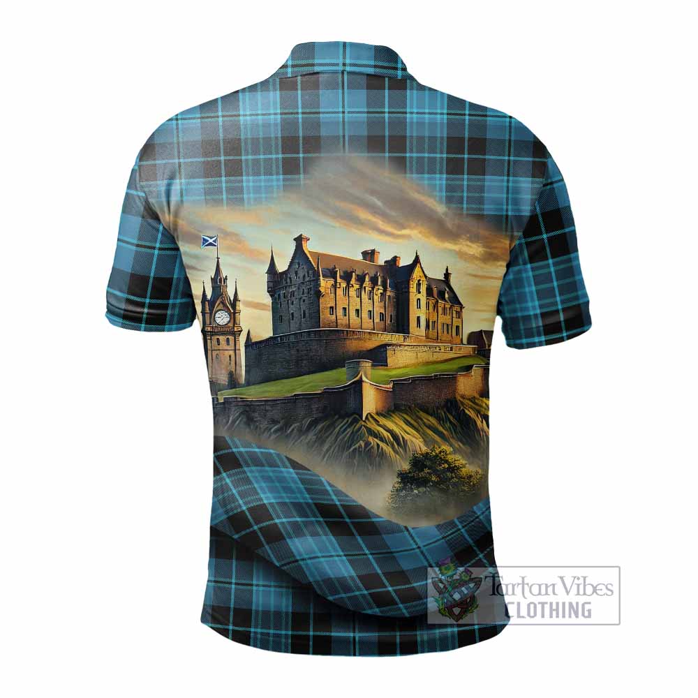 Clergy Tartan Family Crest Polo Shirt with Scottish Ancient Castle Style - Tartan Vibes Clothing