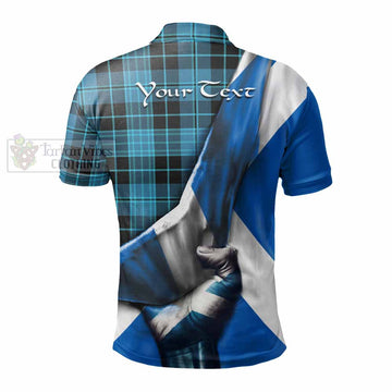 Clergy Tartan Polo Shirt with Family Crest Scotland Patriotic Style - Tartan Vibes Clothing