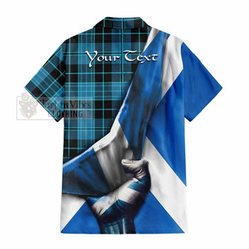 Clergy Tartan Hawaiian Shirt with Family Crest Scotland Patriotic Style - Tartan Vibes Clothing
