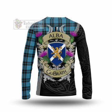 Clergy Tartan Family Crest Long Sleeve T-Shirt Lion Rampant Royal Thistle Shield Celtic Inspired - Tartan Vibes Clothing