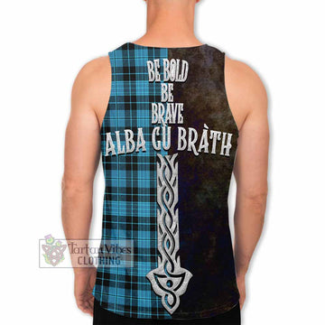 Clergy Tartan Family Crest Men's Tank Top Alba Gu Brath Be Brave Lion Ancient Style - Tartan Vibes Clothing