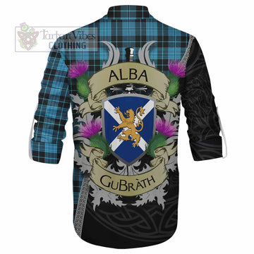 Clergy Tartan Family Crest Ghillie Kilt Shirt Lion Rampant Royal Thistle Shield Celtic Inspired - Tartan Vibes Clothing