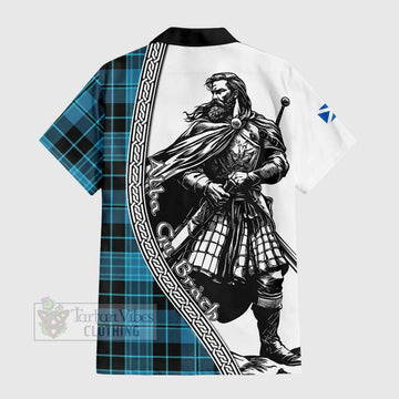 Clergy Tartan Clan Crest Hawaiian Shirt with Highlander Warrior Celtic Style - Tartan Vibes Clothing
