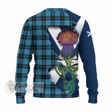 Clergy Tartan Family Crest Knitted Sweater Scottish Thistle Celtic Inspired - Tartan Vibes Clothing