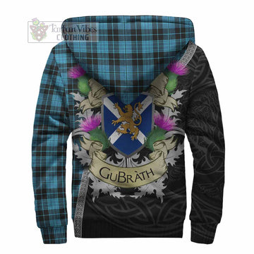 Clergy Tartan Family Crest Sherpa Hoodie Lion Rampant Royal Thistle Shield Celtic Inspired - Tartan Vibes Clothing