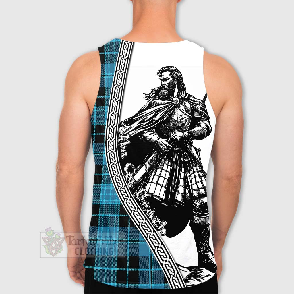 Clergy Tartan Clan Crest Men's Tank Top with Highlander Warrior Celtic Style - Tartan Vibes Clothing