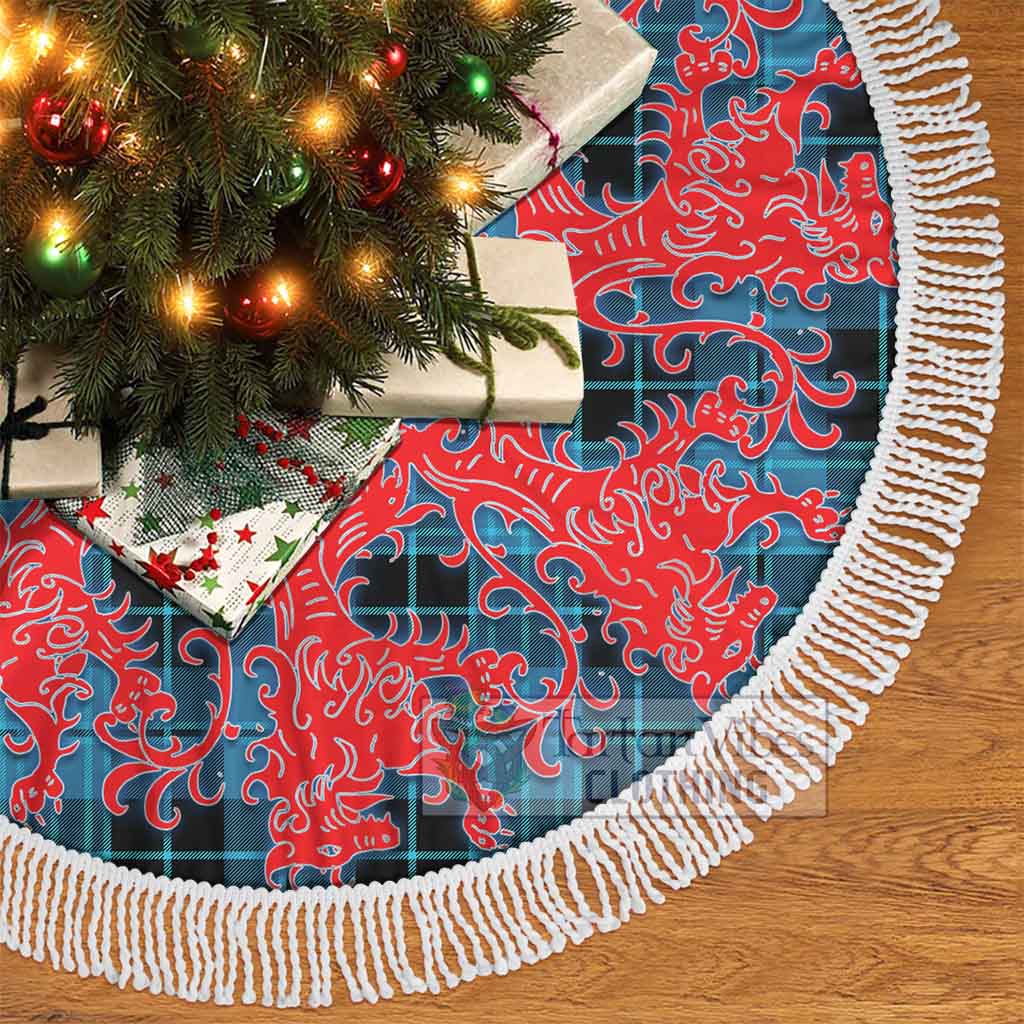 Clergy Tartan Christmas Tree Skirt Lion Rampant Style - Tartan Vibes Clothing