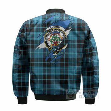 Clergy Clan Crest In Me Tartan Bomber Jacket Scotland Flag Style