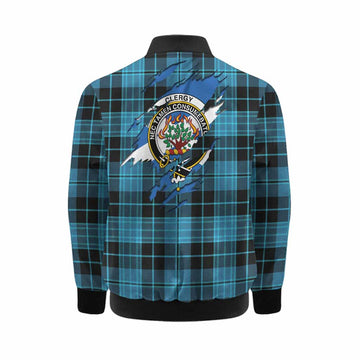 Clergy Clan Crest In Me Tartan Kid Bomber Jacket Scotland Flag Style
